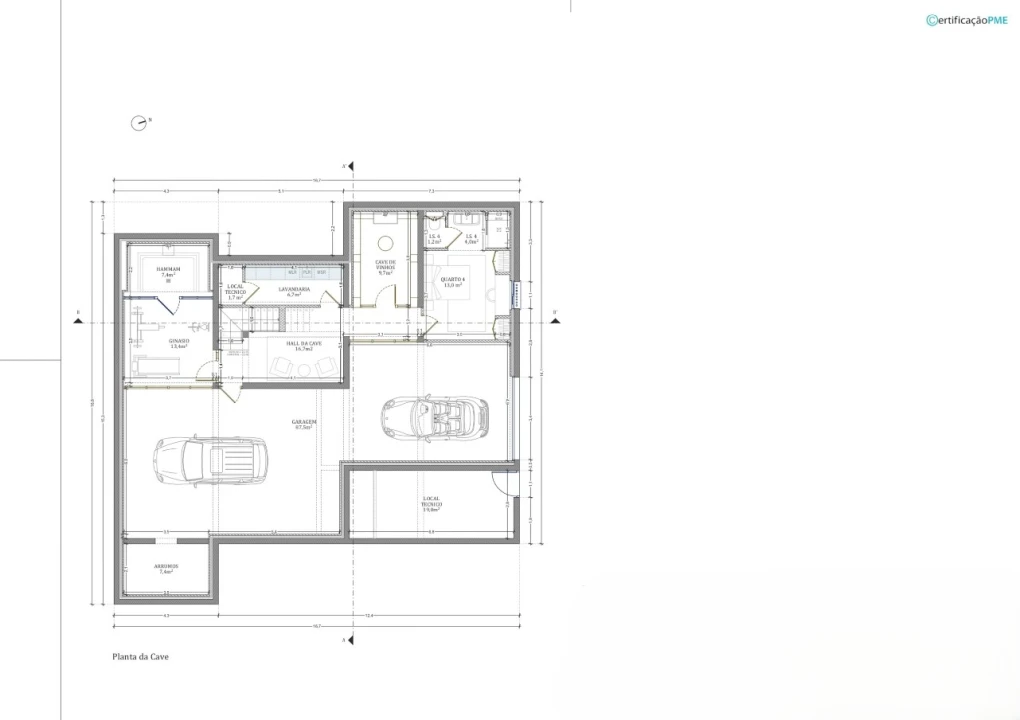 Moradia T5 para Venda em Montenegro Planta 3