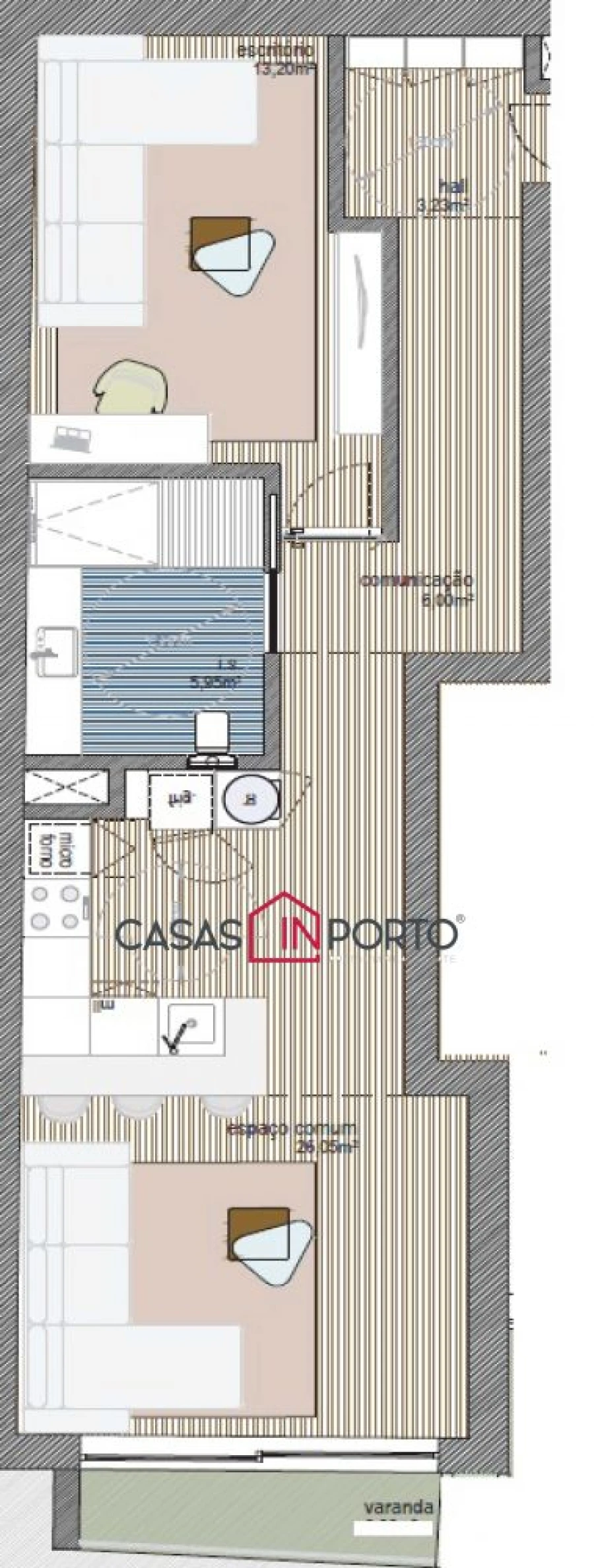 Apartamento T1 para Venda em Mafamude e Vilar do Paraíso Foto 18