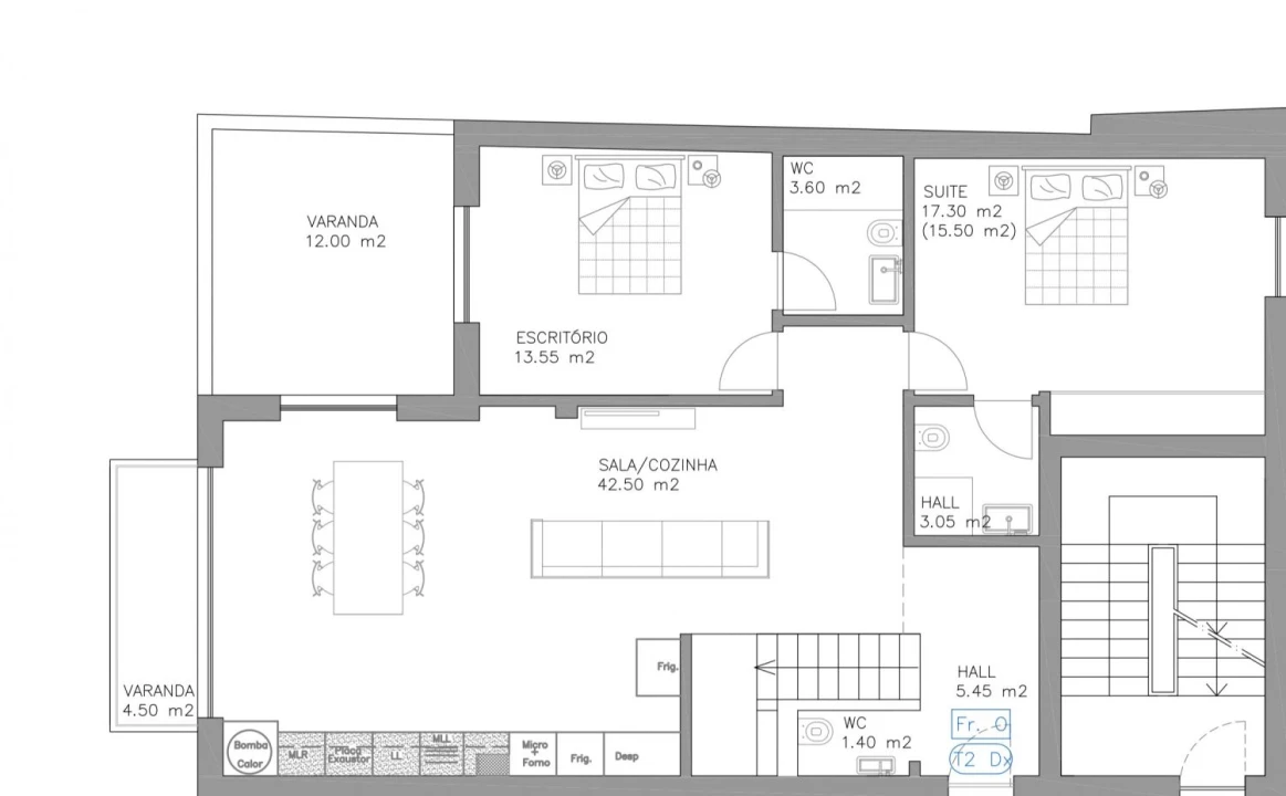 Apartamento T2 para Venda em Esgueira Planta 2