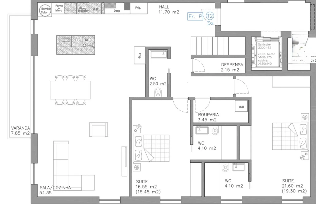 Apartamento T2 para Venda em Esgueira Planta 2