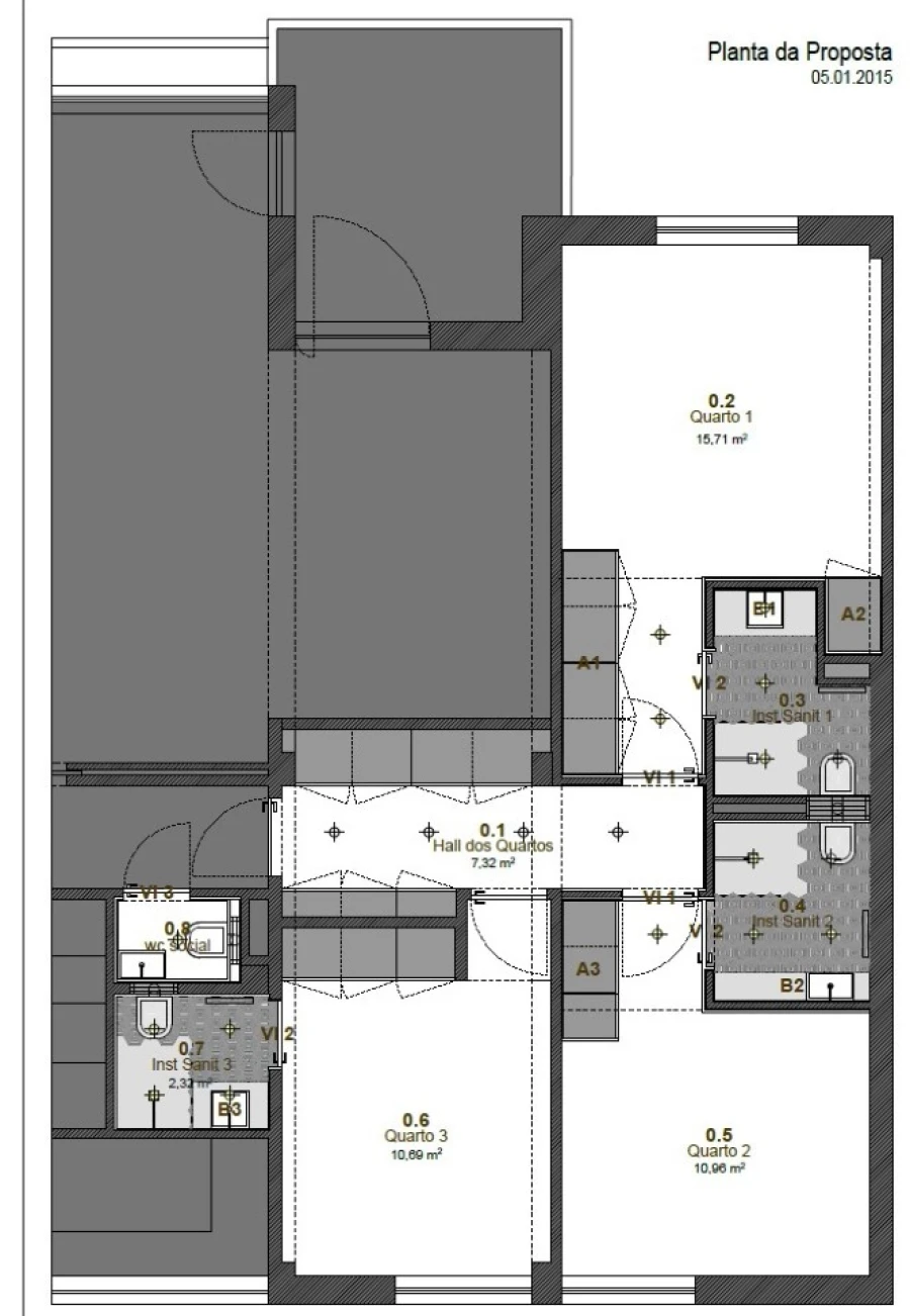 Apartamento T3 para Venda em Aldoar, Foz do Douro e Nevogilde Planta 1
