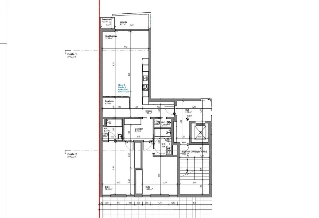 Apartamento T2 para Venda em Esgueira Planta 2