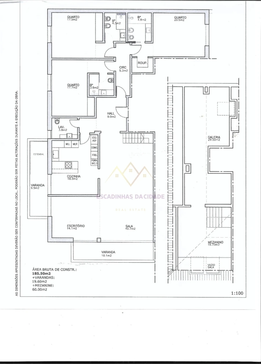 Apartamento T4 para Venda em Carcavelos e Parede Planta 1