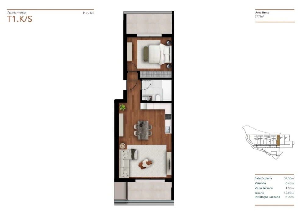 Apartamento T1 para Venda em Funchal (Santa Luzia) Foto 19