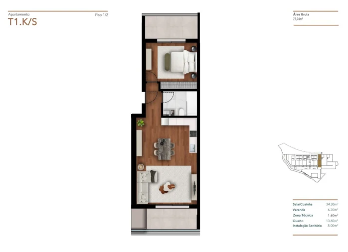 Apartamento T1 para Venda em Funchal (Santa Luzia) Foto 19