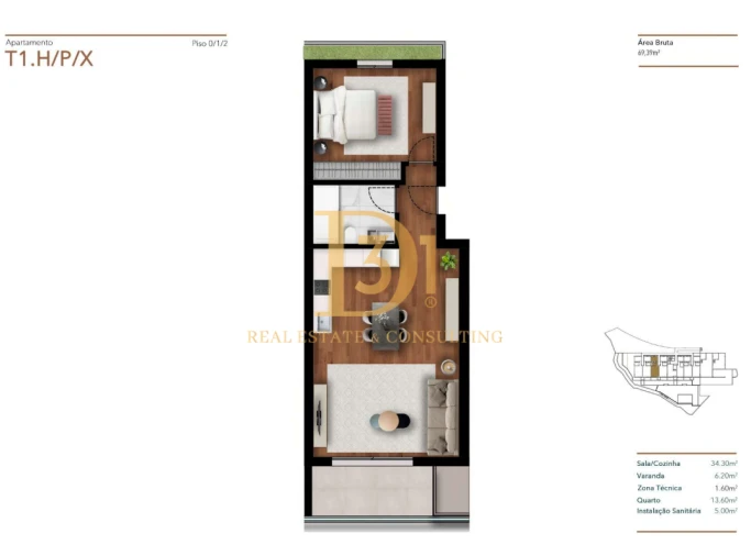 Apartamento T1 para Venda em Funchal (Santa Luzia) Foto 2