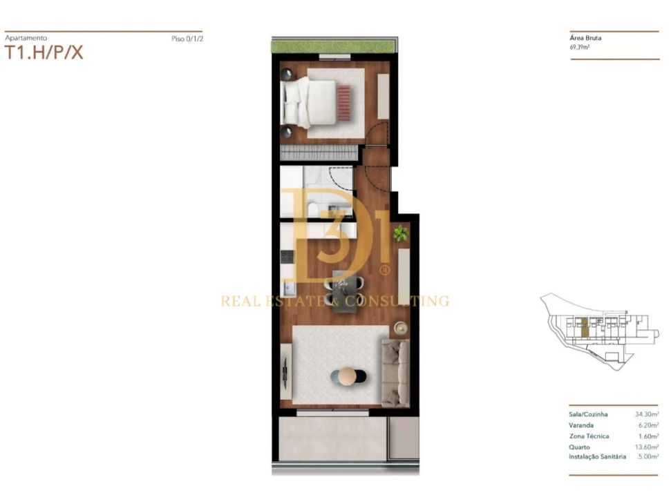 Apartamento T1 para Venda em Funchal (Santa Luzia) Foto 2