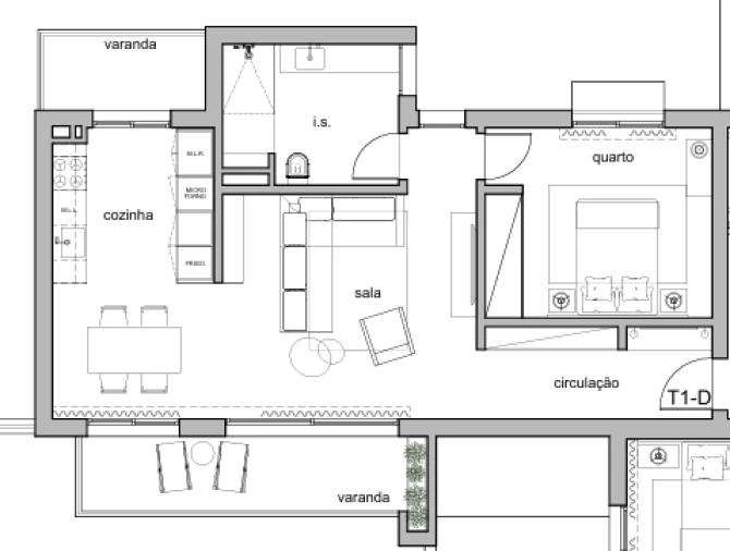 Apartamento T1 para Venda em Santo Antonio Foto 6