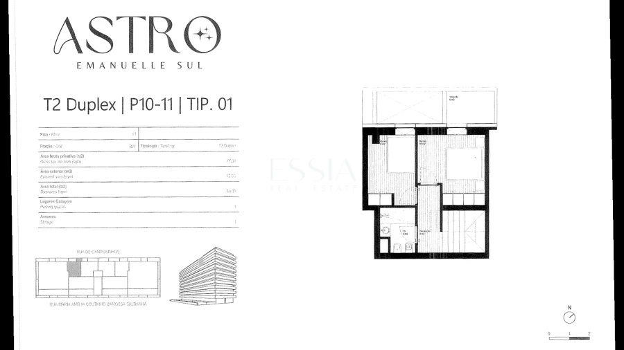 Apartamento T2 para Venda em Matosinhos e Leça da Palmeira Planta 2