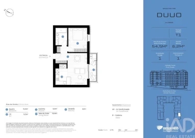Apartamento T1 para Venda em Avenidas Novas