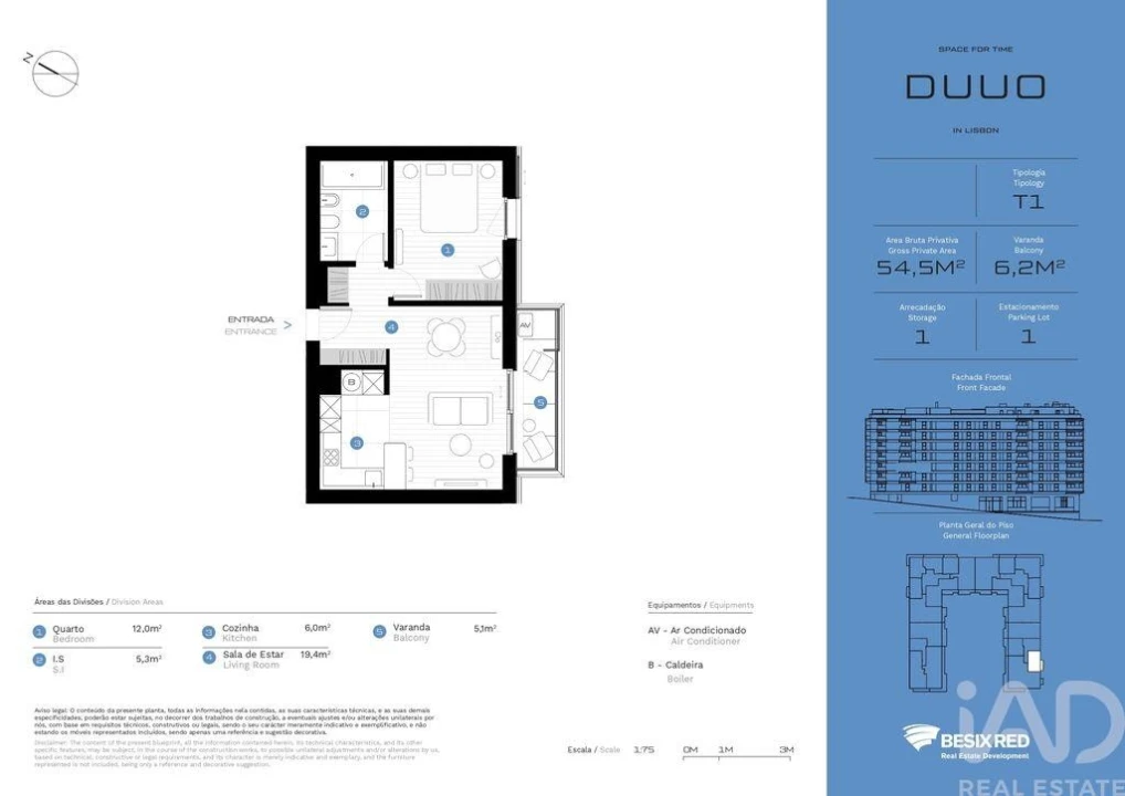 Apartamento T1 para Venda em Avenidas Novas Foto 20