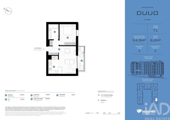 Apartamento T1 para Venda em Avenidas Novas Foto 20