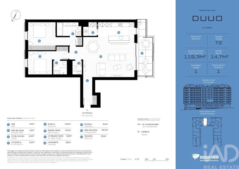 Apartamento T2 para Venda em Avenidas Novas Foto 22