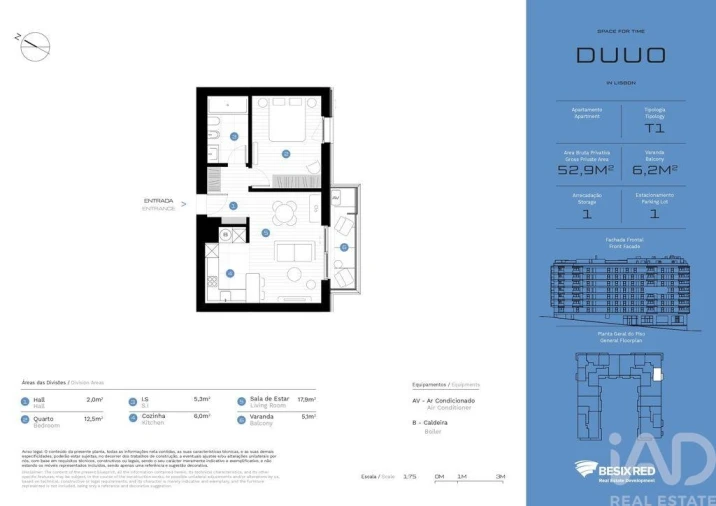 Apartamento T1 para Venda em Avenidas Novas Foto 23