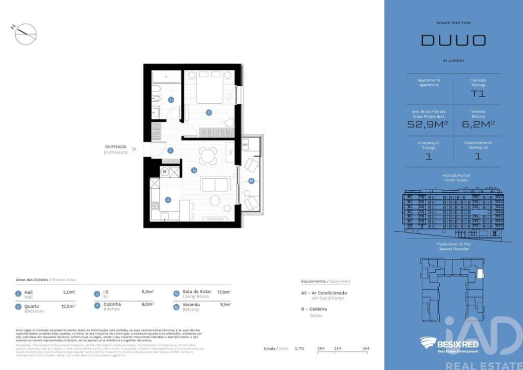 Apartamento T1 para Venda em Avenidas Novas Foto 23