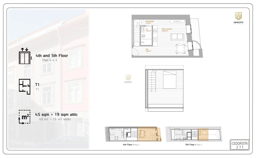 Apartamento T0 para Venda em Cedofeita, Santo Ildefonso, Sé, Miragaia, São Nicolau e Vitória Planta 1