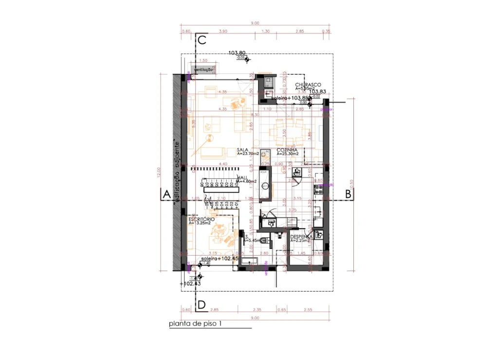 Moradia T4 para Venda em Nazare Planta 3