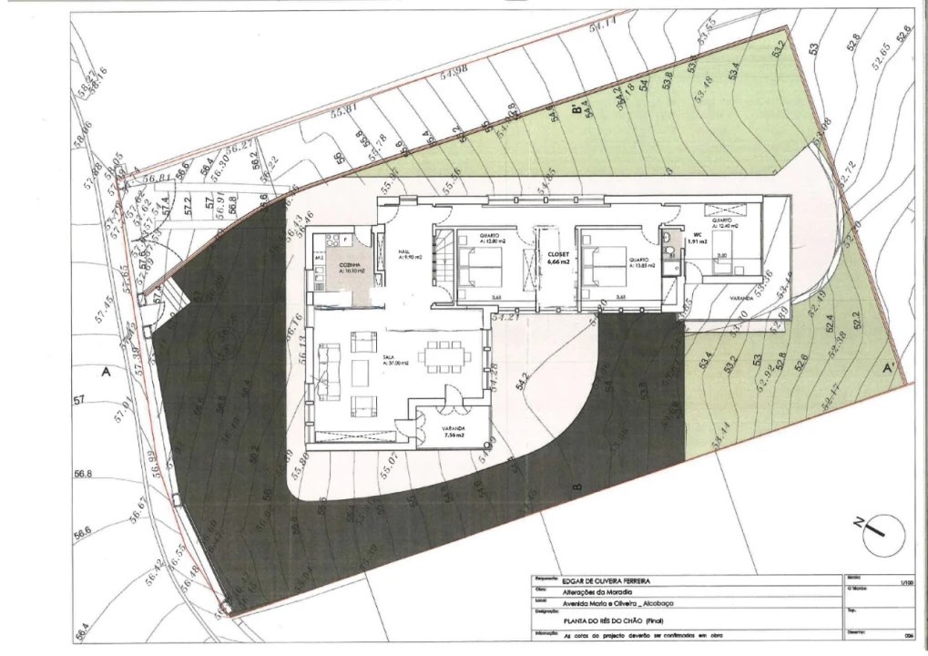 Moradia T5 para Venda em Alcobaça e Vestiaria Planta 2