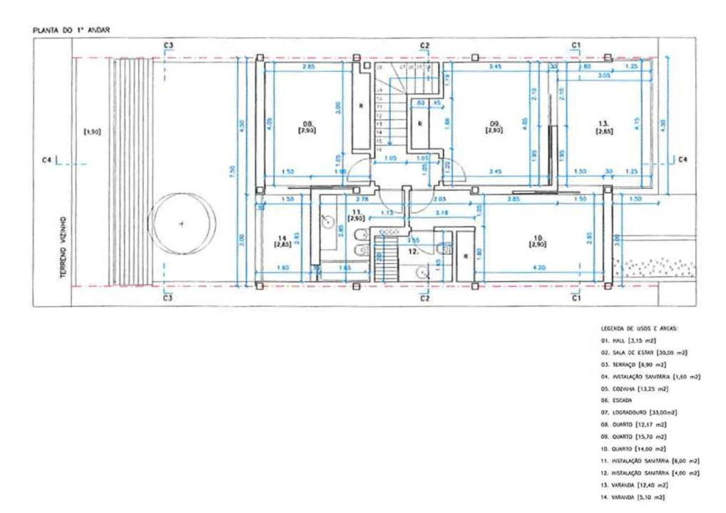 Moradia T3 para Venda em Vila de Sagres Planta 2