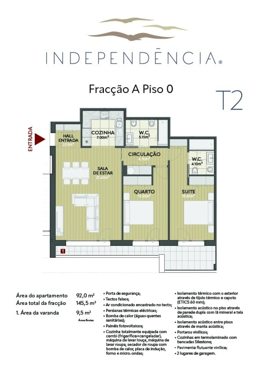 Apartamento T2 para Venda em Nazare Planta 1