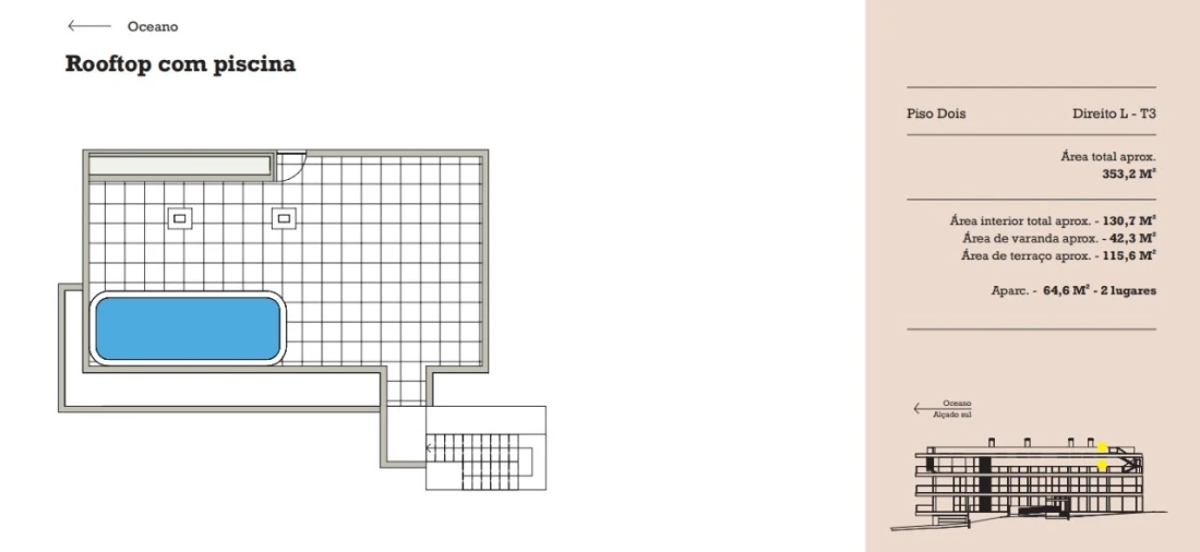 Apartamento T3 para Venda em Canidelo Planta 2