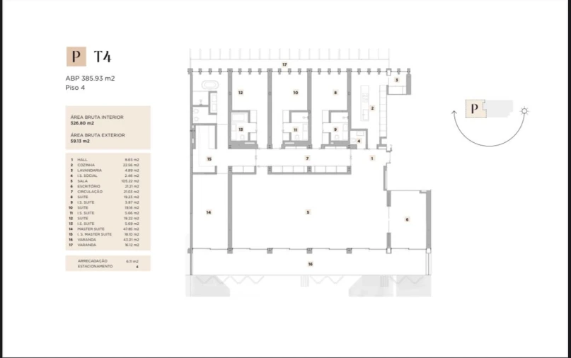 Apartamento T4 para Venda em Algés, Linda-A-Velha e Cruz Quebrada-Dafundo Planta 1