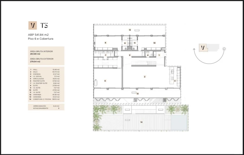 Apartamento T3 para Venda em Algés, Linda-A-Velha e Cruz Quebrada-Dafundo Planta 1