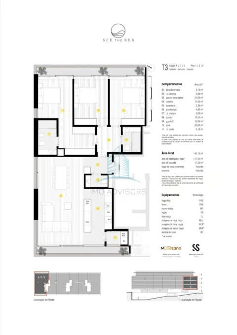 Apartamento T3 para Venda em Canidelo