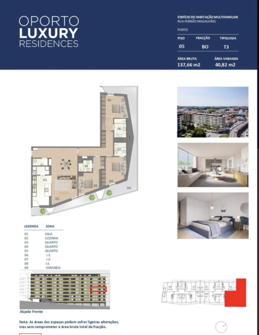 Apartamento T3 para Venda em Campanhã Planta 1