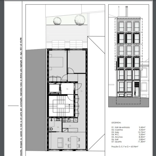 Apartamento T1 para Venda em Cedofeita, Santo Ildefonso, Sé, Miragaia, São Nicolau e Vitória Planta 1