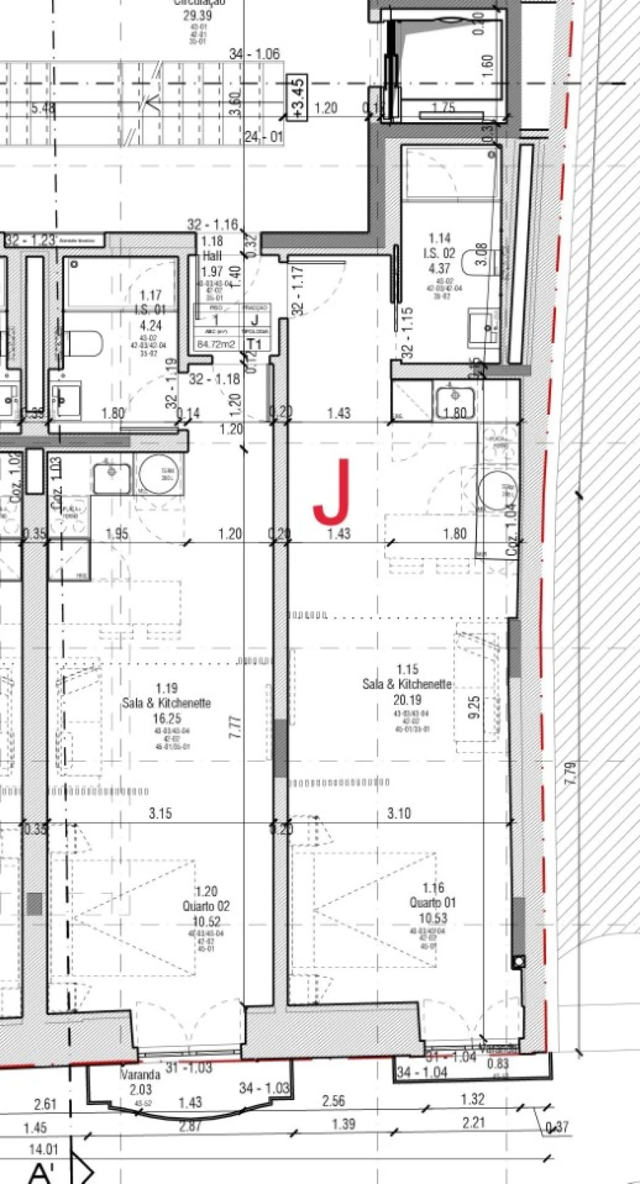 Apartamento T2 para Venda em Cedofeita, Santo Ildefonso, Sé, Miragaia, São Nicolau e Vitória Planta 1