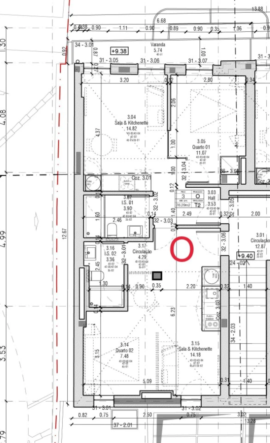 Apartamento T2 para Venda em Cedofeita, Santo Ildefonso, Sé, Miragaia, São Nicolau e Vitória Planta 1