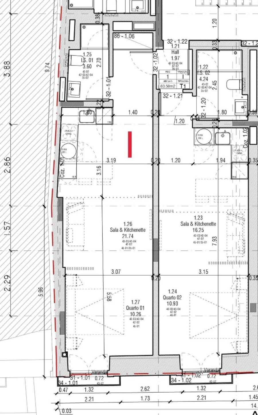 Apartamento T2 para Venda em Cedofeita, Santo Ildefonso, Sé, Miragaia, São Nicolau e Vitória Planta 1