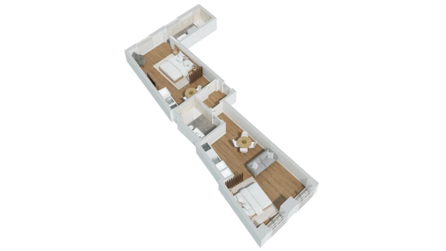 Apartamento T1 para Venda em Santa Marinha e São Pedro da Afurada Planta 1