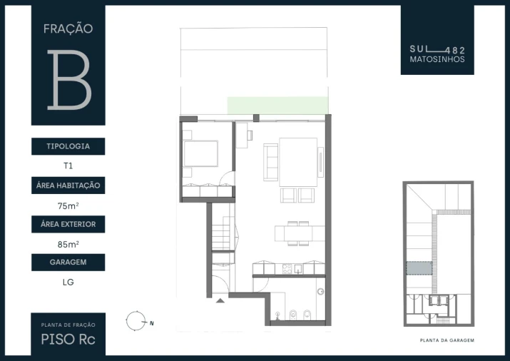 Apartamento T1 para Venda em Matosinhos e Leça da Palmeira Planta 1