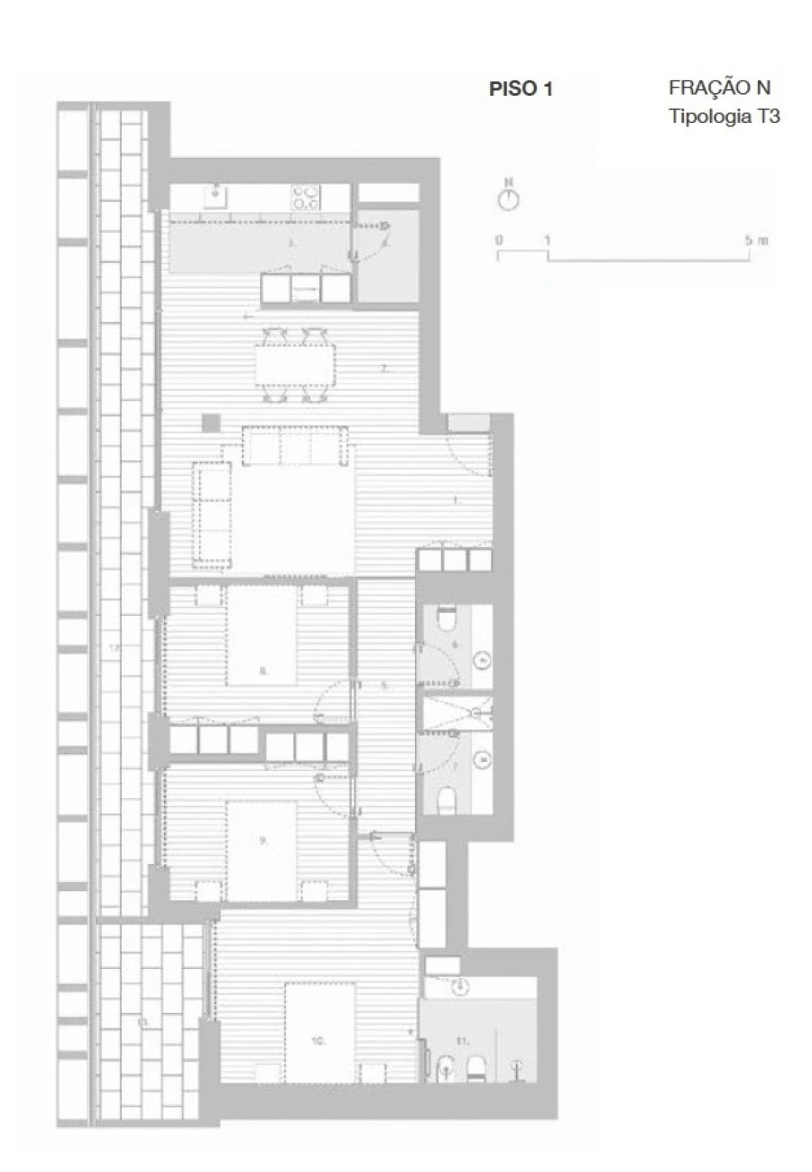 Apartamento T3 para Venda em Arcozelo Planta 1