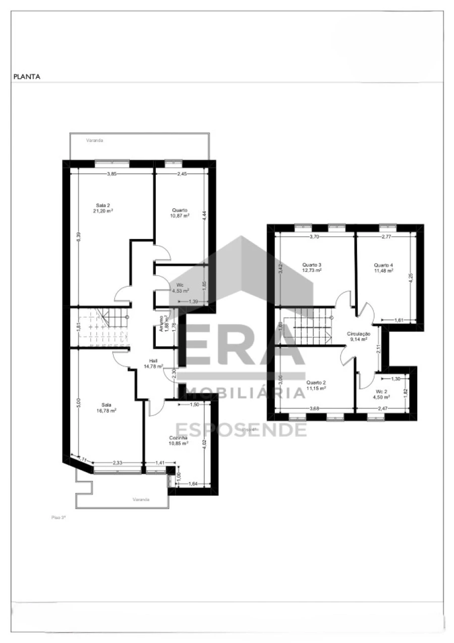 Apartamento T4 para Venda em Vila do Conde Planta 1