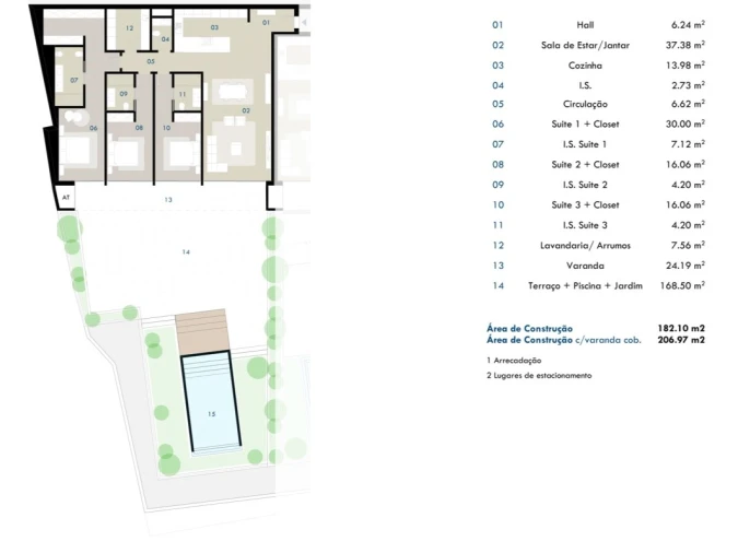 Apartamento T3 para Venda em Camara de Lobos Planta 1