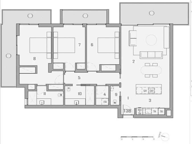 Apartamento T3 para Venda em São Martinho Planta 1