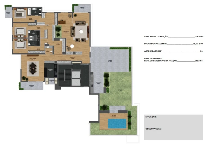 Apartamento T3 para Venda em São Martinho Planta 1