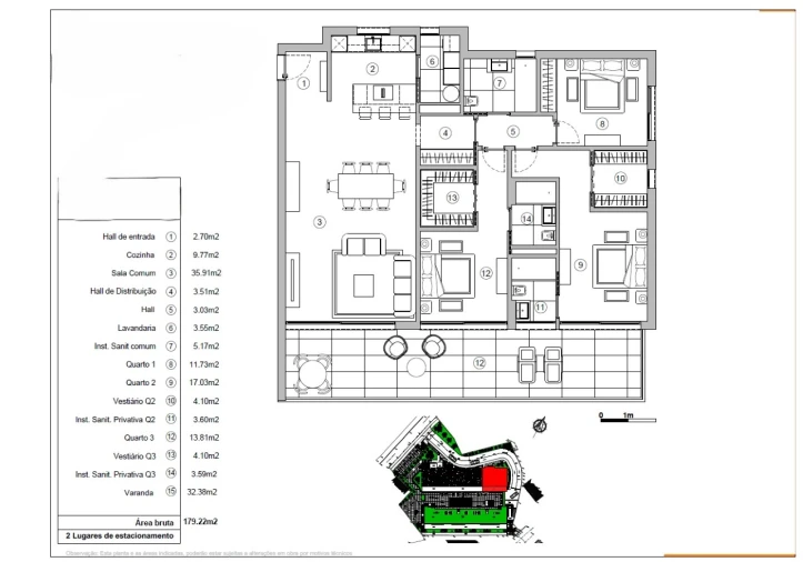 Apartamento T3 para Venda em Imaculado Coração de Maria Planta 1