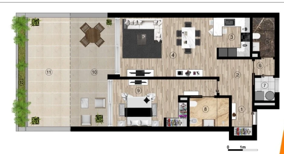 Apartamento T1 para Venda em Funchal (Santa Luzia) Planta 1