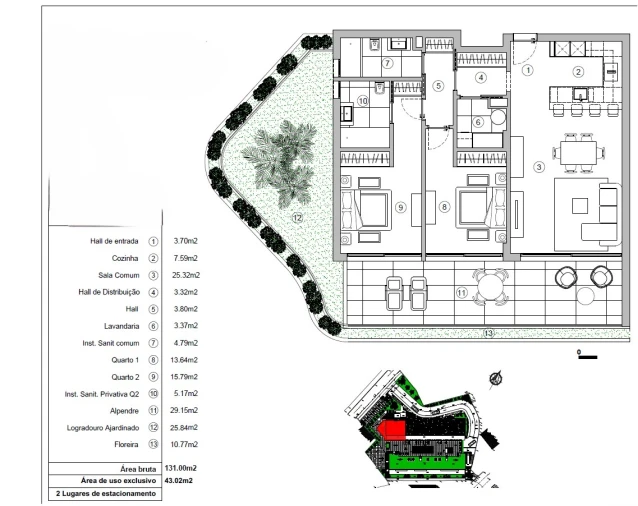 Apartamento T2 para Venda em Imaculado Coração de Maria Planta 1