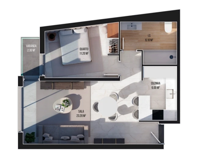 Apartamento T1 para Venda em Ribeira Brava Planta 1