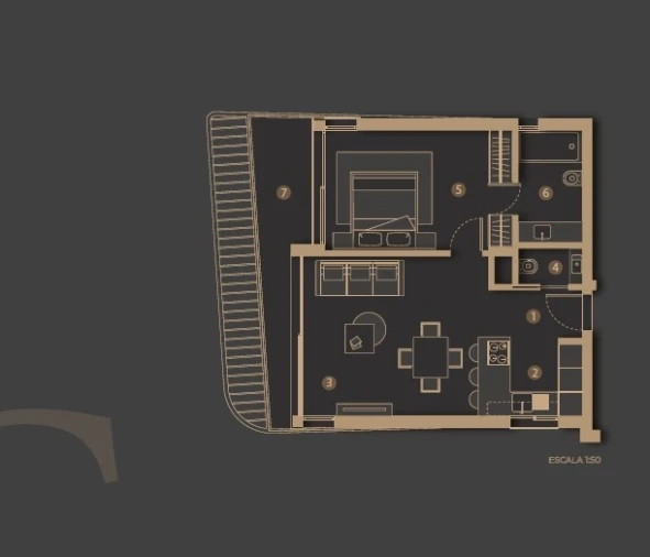Apartamento T1 para Venda em São Martinho Planta 1