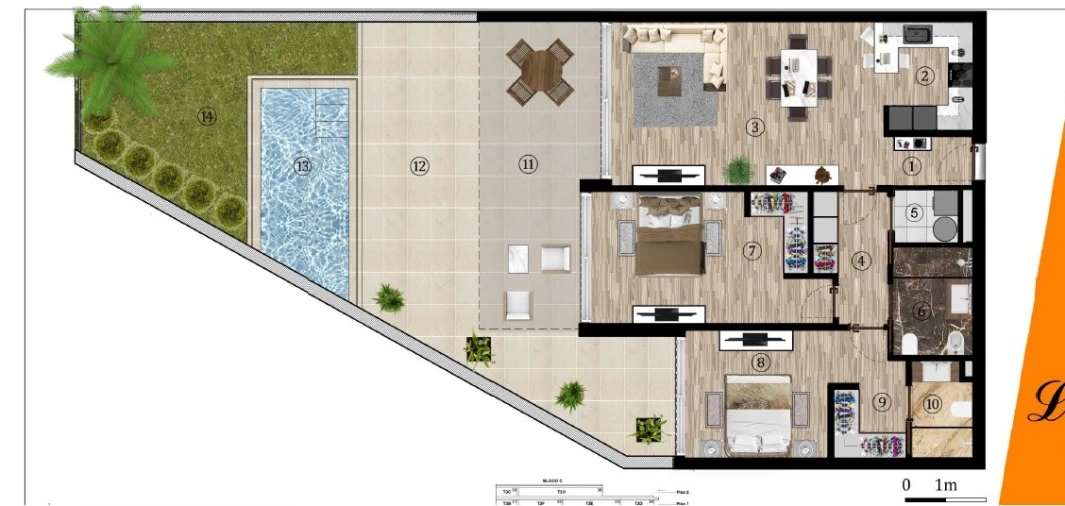 Apartamento T2 para Venda em Funchal (Santa Luzia) Planta 1