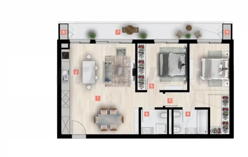 Apartamento T2 para Venda em Caniço Planta 1