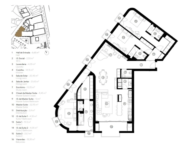 Apartamento T3 para Venda em Funchal (Se) Planta 1