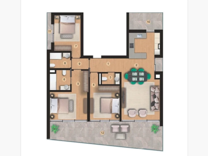 Apartamento T3 para Venda em São Martinho Planta 1