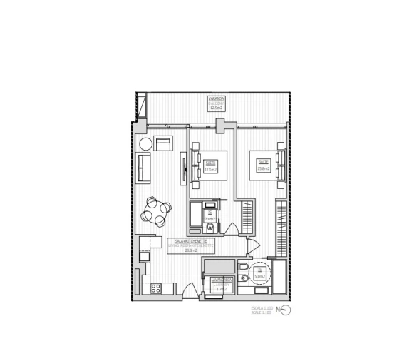 Apartamento T2 para Venda em São Martinho Planta 1